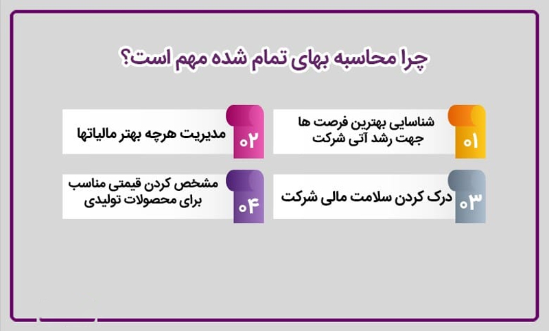 بهای تمام شده کالا - همیار محاسب پارسه